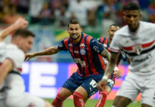 Bahia vence o São Paulo por 3 a 2 e sobe para a sexta posição no Brasileirão